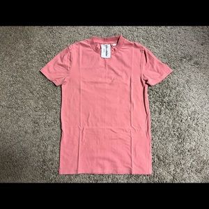 Collusion, Mens Short Sleeve Muscle Fit Tshirt in Pink, Large